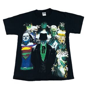 VTG Y2K DC Comics Alex Ross Villains T-Shirt Size M Joker Legion Of Doom 2007